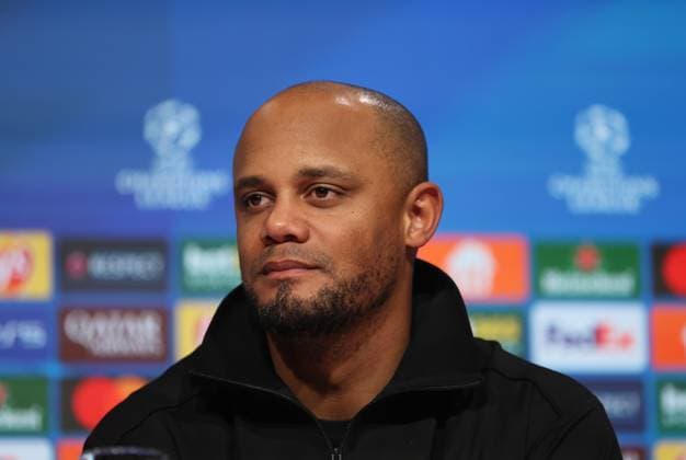 Munich, Germany, January 29, 2025 Football, Men, Champions League, Season 2024 2025, FC Bayern Munich SK Slovan Bratislava, Allianz Arena, Matchday 8 Vincent Kompany, Coach FC Bayern Munich at the post-match press conference, Head, Portrait