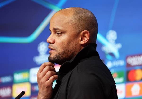Munich, Germany, January 29, 2025 Football, Men, Champions League, Season 2024 2025, FC Bayern Munich SK Slovan Bratislava, Allianz Arena, Matchday 8 Vincent Kompany, Coach FC Bayern Munich at the post-match press conference, Head, Portrait