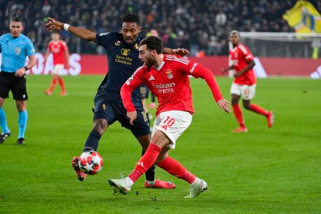 29th January 2025, Allianz Stadium, Turin, Italy; UEFA Champions League Football; Juventus versus Benfica; Orkun Kokcu of SL Benfica in action  ActionPlus12745201 BestxImages