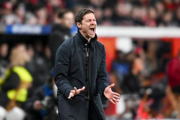 Xabi Alonso (Leverkusen Coach) unzufrieden enttäuscht enttaeuscht niedergeschlagen frustriert, 29.01.2025 Fussball Champions League, Bayer Leverkusen vs Sparta Prag, BayArena, Leverkusen, Copyright: xpepphotox xHorstxMauelshagenx pep00321, pep_20250129_hm_0760