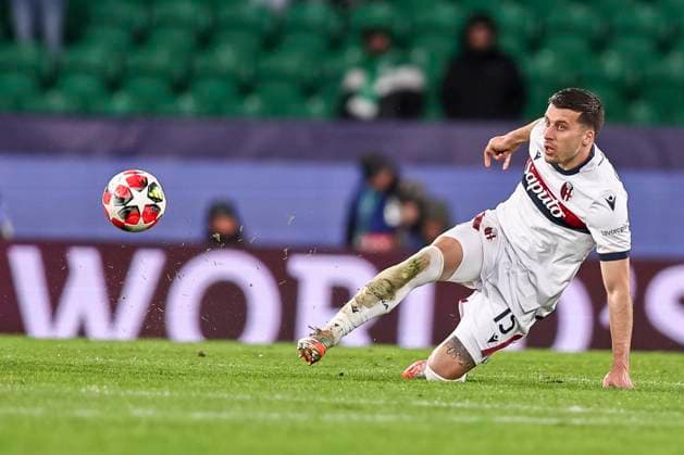 Nicolo Casale (Bologna) during the Uefa Champions League match between Sporting CP Lisboa 1-1 Bologna FC at Estdio Jos Alvalade on January 29, 2025 in Lisboa, Italy. Noxthirdxpartyxsales  (280021484)