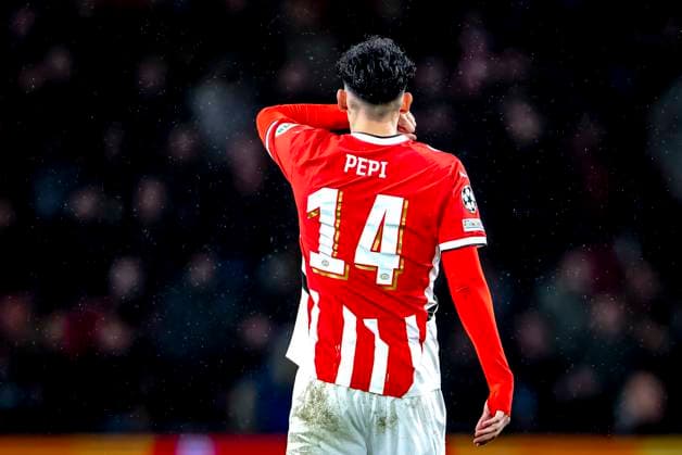 PSV Eindhoven forwarder Ricardo Pepi during the match PSV Liverpool at the Philips stadium for the Champions League League phase Matchday 8 season 2024 2025 in EINDHOVEN, Netherlands on 29 january 2025, photo by Marcel van Dorst EYE4images DeFodi Images Defodi 746 211793 Defodi-746