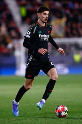 January 29, 2025, Girona, Madrid, SPAIN: Kai Havertz of Arsenal FC in action during the UEFA Champions League 2024 25 League Phase MD8 match between Girona FC and Arsenal FC at Estadio de Montilivi on January 29, 2025, in Girona, Spain. Girona SPAIN - ZUMAa181 20250129_zaa_a181_176 Copyright: xDennisxAgyemanx