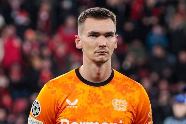 UEFA Champions League, Bayer Leverkusen - Sparta Prag, 29.01.2025 Matej Kovar (Bayer 04 Leverkusen, 17). UEFA Champions League, Bayer Leverkusen - Sparta Prag, 8. Spieltag, am 29.01.2025, BayArena, Leverkusen UEFA regulations prohibit any use of photographs as image sequences and or quasi-video Copyright: xBEAUTIFULxSPORTS Meuselx