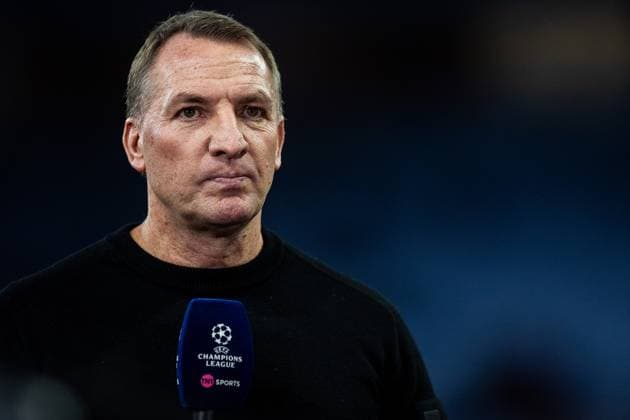 Aston Villa v Celtic Champions League 29 01 2025. Celtic Manager Brendan Rodgers before the Champions League match between Aston Villa and Celtic at Villa Park, Birmingham, England on 29 January 2025. Birmingham Villa Park West Midlands England Editorial use only , Copyright: xManjitxNarotrax PSI-21358-0049