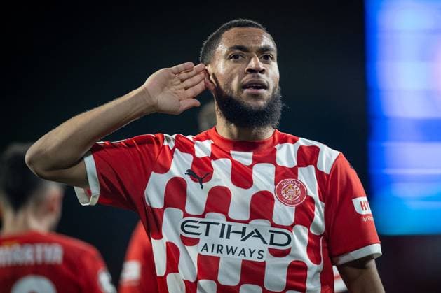 CALCIO - UEFA Champions League - GIRONA FC - ARSENAL FC Arnaut Danjuma (Girona FC) celebrates during a UEFA Champions League match between Girona FC and Arsenal FC at Estadi MunicPhoto by IPA ABACAPRESS.COMl de Montilivi in Girona, Girona, Spain, on January 29 2025. Photo by Felipe Mondino Girona Spain  Copyright: xIPAxSport ABACAx