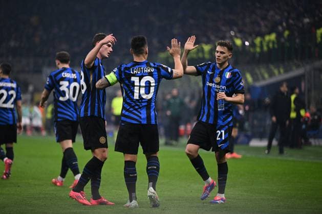 CALCIO - UEFA Champions League - Inter - FC Internazionale vs AS Monaco Lautaro Martinez of Fc Inter celebrating after a goal during the UEFA Champions League stage match Phase MD8 between Inter FC Internazionale and AS Monaco, on 29 of Januari 2025, at Giuseppe Meazza San Siro Siro stadium in Milan, Italy Milan Italy  Copyright: xIPAxSport ABACAx