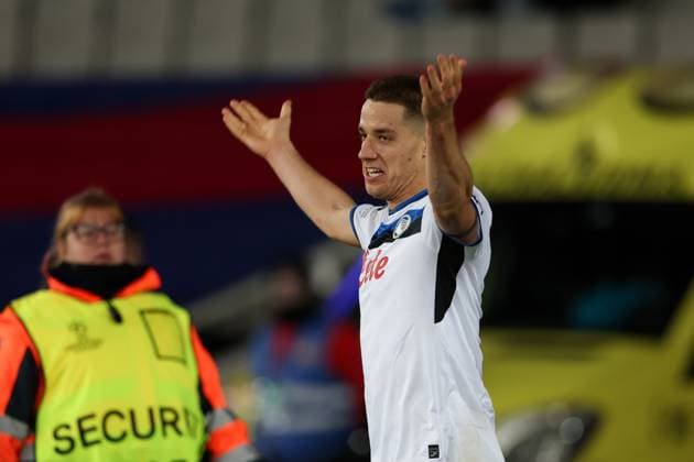 January 30, 2025, Barcelona, Spain: Mario Pasalic of Atalanta Bergamo celebrates after scoring a goal during the UEFA Champions League match between FC Barcelona, Barca and Atalanta Bergamo at Estadio Olimpico. FInal Score; FC Barcelona 2:2 Atalanta Bergamo. Barcelona Spain - ZUMAs197 20250130_aaa_s197_041 Copyright: xGrzegorzxWajdax