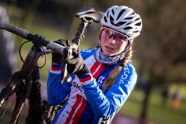 Barbora Bukovska from Czech Republic is seen during a first training session at the World Cyclo-cross Championships in Lievin, France, on January 30, 2025. (CTKxPhoto MichalxCerveny) CTKPhotoF202501300018801  CTKPhotoF202501300018801