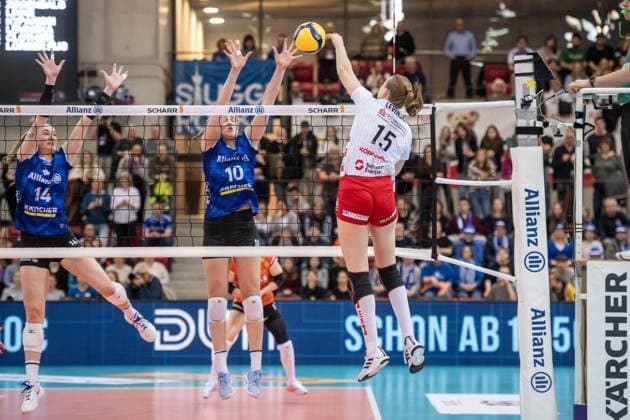 Volleyball, Women, VBL, Allianz MTV Stuttgart - Dresdner SC