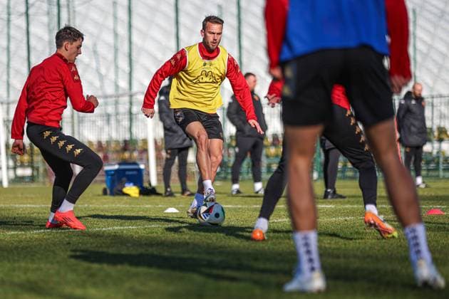 30.01.2025 BIALYSTOK (POLAND) PILKA NOZNA (FOOTBALL) TRENING JAGIELLONIA BIALYSTOK NZ KRISTOFFER HANSEN FOTO KAMIL SWIRYDOWICZ CYFRASPORT NEWSPIX.PL --- Newspix.pl POLAND OUT!  250130CSKS003