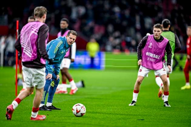 AFC Ajax Amsterdam assistant trainer Dave Vos, during the match Ajax Galatasaray at the Johan Cruijff ArenA for the UEFA Europa League League phase Matchday 8 season 2024 2025 in AMSTERDAM, Netherlands on 30 januari 2025, photo by Stefan Koops EYE4images DeFodi Images Defodi 746 212070 Defodi-746