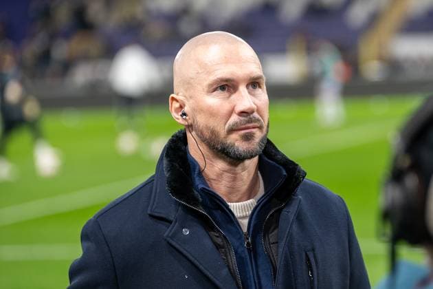 30 01 2025, Football UEFA Europa League, Season 2024 2025, Matchday 08, RSC Anderlecht TSG 1899 Hoffenheim at Lotto Park in Anderlecht Christian Ilzer TSG 1899 Hoffenheim, head coach looks around the stadium before the interview Photo Kirchner Media Thomas Haesler Copyright: xKirchner-Media ThomasxHaeslerx