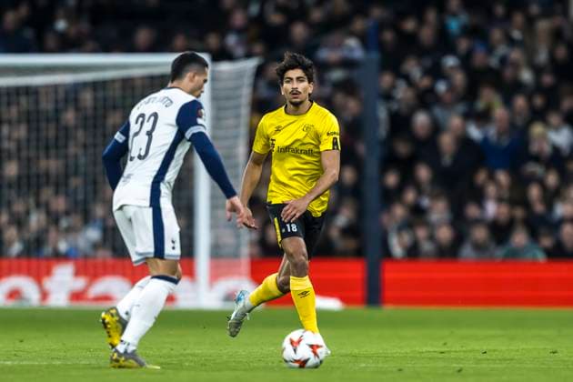 250130 Ahmed Qasem of Elfsborg during the UEFA Europa League football match between Tottenham Hotspur and Elfsborg on January 30, 2025 in London Photo Emma Wallskog BILDBYRAN COP 320 EW0477 fotboll football soccer fotball uefa europa league europa league tottenham hotspur elfsborg bbeng  Copyright: EMMAxWALLSKOG BB250130EW045