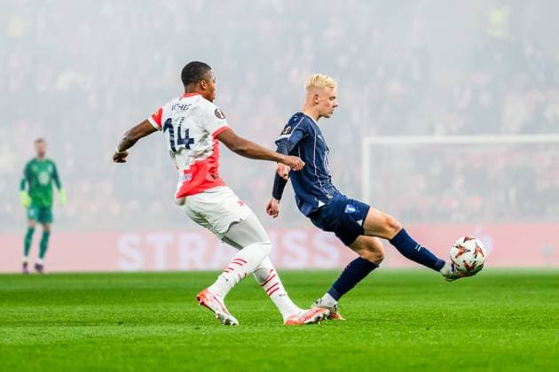 250130 during the UEFA Europa League football match between Slavia Prague and Malmö FF on January 30, 2025 in Prague Photo Mathilda Ahlberg BILDBYRAN kod MA MA0779 fotboll,football,soccer,fotball,uefa europa league,europa league  Copyright: MATHILDAxAHLBERG BB250130MA046