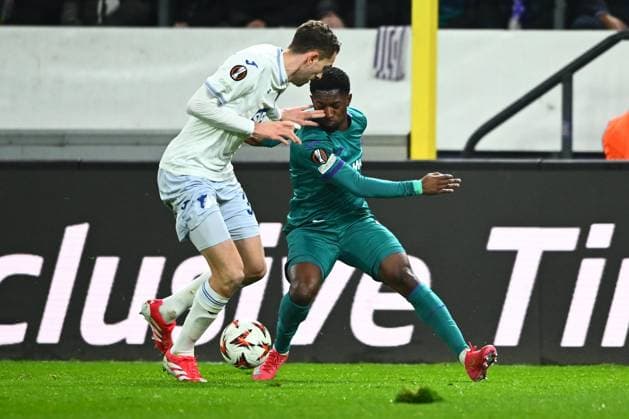 RSC Anderlecht v Hoffenheim - UEFA Europa League ANDERLECHT, BELGIUM - JANUARY 30 : Amuzu Francis midfielder of RSC Anderlecht during the UEFA Europa League 2024 25 League Phase MD8 match between RSC Anderlecht and Hoffenheim on January 30, 2025 in Anderlecht, Belgium, 30 01 2025 Anderlecht Belgium  Copyright: xGvgx