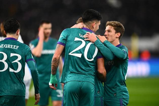 RSC Anderlecht v Hoffenheim - UEFA Europa League ANDERLECHT, BELGIUM - JANUARY 30 : Vazquez Luis forward of RSC Anderlecht celebrates scoring a goal during the UEFA Europa League 2024 25 League Phase MD8 match between RSC Anderlecht and Hoffenheim on January 30, 2025 in Anderlecht, Belgium, 30 01 2025 Anderlecht Belgium  Copyright: xGvgx