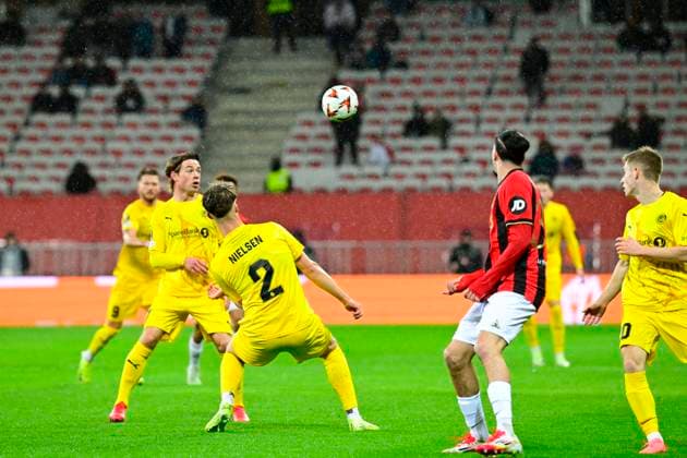 FOOTBALL : OGC Nice VS FK Bodo Glimt - UEFA Europa League - 30 01 2025 L OGC Nice recoit le FK Bodo Glimt Ã l Allianz Riviera dans le cadre de la huiteme journÃ e d UEFA Europa League. NiceFrance  Copyright: xWilliamxCannarellax
