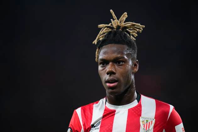 Athletic Club v FC Viktoria Plzen - UEFA Europa League 2024 25 League Phase MD8 Nico Williams left winger of Athletic Club and Spain during the UEFA Europa League 2024 25 League Phase MD8 match between Athletic Club and FC Viktoria Plzen at Estadio de San Mames on January 30, 2025 in Bilbao, Spain. Bilbao Spain  Copyright: xJosexBretonx originalFilename:bretonhernandez-athletic250130_np6No.jpg
