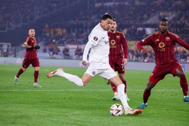 UEFA Europa League Football Match - 2024 25 Roma vs Eintracht Frankfurt 30 01 2025 Rome, Stadio Olimpico, football match valid for UEFA Europa League 2024 24 between AS Roma vs Eintracht Frankfurt In photo: Hugo Ekitike of Eintracht Frankfurt ROMA Stadium Olimpic Lazio ITALY Copyright: xFABIOxSASSO FPAxFabioxSasso FPAx Roma Eintracht Frankfurt2025_01_30Fabio Sasso0234