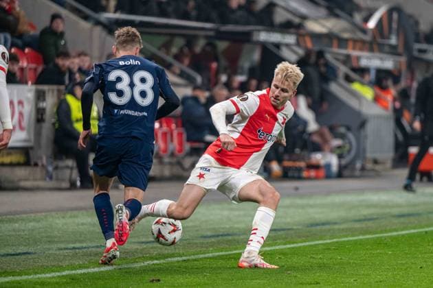 during UEFA Europa league match, SK Slavia Prague - Malmo FF , 30. january 2025, Fortuna Arena, Prague, Czech republic Copyright: xMICHALxFAJT,ZOSPORTU.SKx FAJ_2238