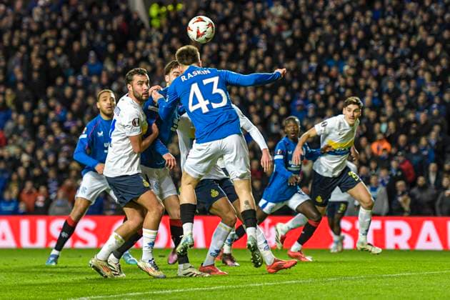 Rangers v Royale Union Saint-Gilloise UEFA Europa League Nicolas Raskin of Rangers scores their sides first goal of the match during the UEFA Europa League match at Ibrox Stadium, Glasgow UK Newspapers OUT Copyright: xJamiexJohnstonx FIL-21353-0038