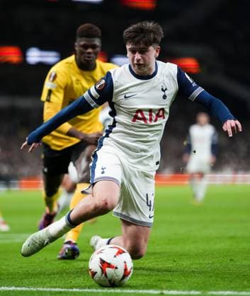 Mikey Moore of Tottenham Hotspur Tottenham Hotspur v Elfsborg, UEFA Europa League, Group Stage, Football, Tottenham Hotspur Stadium, London, UK - 30 Jan 2025 EDITORIAL USE ONLY No use with unauthorised audio, video, data, fixture lists, club league logos or live services. Online in-match use limited to 120 images, no video emulation. No use in betting, games or single club league player publications. Copyright: xJedxLeicester Shutterstockx 15122183ae