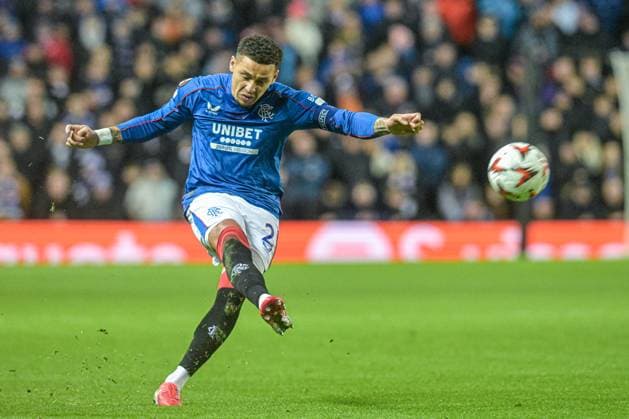 Rangers v Royale Union Saint-Gilloise UEFA Europa League James Tavernier of Rangers crosses the ball from a freekick during the UEFA Europa League match at Ibrox Stadium, Glasgow UK Newspapers OUT Copyright: xJamiexJohnstonx FIL-21353-0049