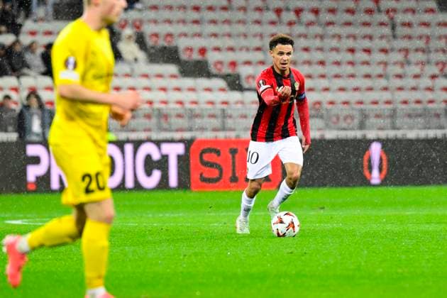 FOOTBALL : OGC Nice VS FK Bodo Glimt - UEFA Europa League - 30 01 2025 L OGC Nice recoit le FK Bodo Glimt Ã l Allianz Riviera dans le cadre de la huiteme journÃ e d UEFA Europa League. Sofiane Diop (OGCN) NiceFrance  Copyright: xWilliamxCannarellax