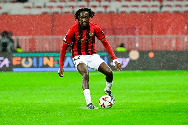 FOOTBALL : OGC Nice VS FK Bodo Glimt - UEFA Europa League - 30 01 2025 L OGC Nice recoit le FK Bodo Glimt Ã l Allianz Riviera dans le cadre de la huiteme journÃ e d UEFA Europa League. YaÃ«l Nandjou (OGCN) NiceFrance  Copyright: xWilliamxCannarellax