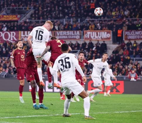 UEFA Europa League Football Match - 2024 25 Roma vs Eintracht Frankfurt 30 01 2025 Rome, Stadio Olimpico, football match valid for UEFA Europa League 2024 24 between AS Roma vs Eintracht Frankfurt In photo: Hugo Larson of Eintracht Frankfurt ROMA Stadium Olimpic Lazio ITALY Copyright: xFABIOxSASSO FPAxFabioxSasso FPAx Roma Eintracht Frankfurt2025_01_30Fabio Sasso0280