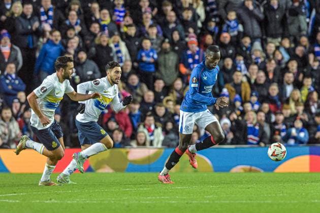 Rangers v Royale Union Saint-Gilloise UEFA Europa League Mohammed Diomande of Rangers makes a break during the UEFA Europa League match at Ibrox Stadium, Glasgow UK Newspapers OUT Copyright: xJamiexJohnstonx FIL-21353-0051