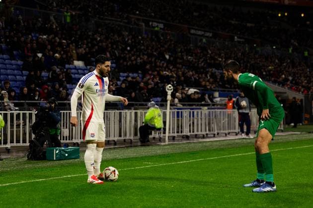 FOOTBALL : Olympique Lyonnais vs Ludogorets Razgrads - Europaligue - Groupama Stadium - Decines-Charpieu - 30 01 2025 Rayan Cherki (18 Olympique Lyonnais) lors du match Olympique Lyonnais vs Ludogorests, UEFA Europa League, Groupama Stadium Ã Lyon, France LyonFrance  Copyright: xPaulinexFIGUETx xPSnewZx