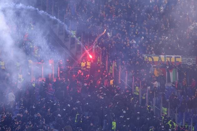 UEFA Europa League Football Match - 2024 25 Roma vs Eintracht Frankfurt 30 01 2025 Rome, Stadio Olimpico, football match valid for UEFA Europa League 2024 24 between AS Roma vs Eintracht Frankfurt In photo: supporters Eintracht Frankfurt ROMA Stadium Olimpic Lazio ITALY Copyright: xFABIOxSASSO FPAxFabioxSasso FPAx Roma Eintracht Frankfurt2025_01_30Fabio Sasso0449
