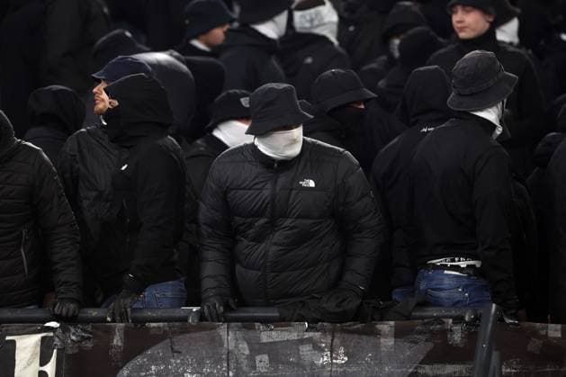 UEFA Europa League, match day 8 - AS Roma vs Eintracht Frankfurt at Olympic Stadium in Rome on 30th January 2025 Rome, Italy 30.01.2025: Clashes between fans in the stands and the arrival of the police during the Uefa Europa League 2024-2025, football match between AS Roma vs Eintracht Frankfurt at Olympic Stadium in Rome. Rome Olympic italy italy Copyright: xmarcoxiacobucci