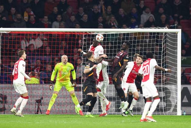 AMSTERDAM, 30-01-2025 , JohanCruijff Arena, football, UEFA Europa League, season 2024 2025, Ajax player Brian Brobbey during the match Ajax - Galasataray, Ajax - Galatasaray  x27628140x Copyright: