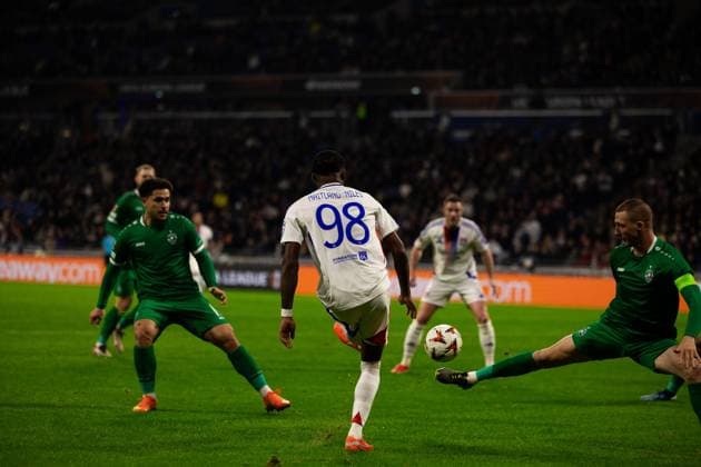 FOOTBALL : Olympique Lyonnais vs Ludogorets Razgrads - Europaligue - Groupama Stadium - Decines-Charpieu - 30 01 2025 Ainsley Maitland-Niles (98 Olympique Lyonnais) lors du match Olympique Lyonnais vs Ludogorests, UEFA Europa League, Groupama Stadium Ã Lyon, France LyonFrance  Copyright: xPaulinexFIGUETx xPSnewZx