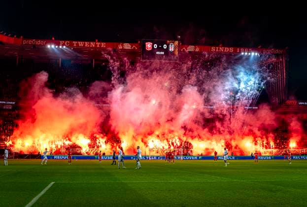 Atmosphere in the stadium during the match Twente Besiktas at the Grolsch Veste for the UEFA Europa League League phase Matchday 8 season 2024 2025 in ENSCHEDE, Netherlands on 30 january 2025, photo by Marcel van Dorst EYE4images Defodi 746 212197 Defodi-746