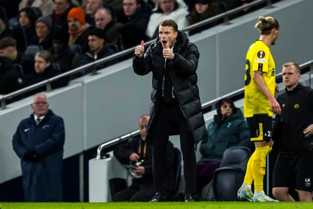 250130 Head coach Oscar Hiljemark of Elfsborg during the UEFA Europa League football match between Tottenham Hotspur and Elfsborg on January 30, 2025 in London. Photo: Emma Wallskog BILDBYRAN COP 320 EW0477 fotboll football soccer fotball uefa europa league europa league tottenham hotspur elfsborg bbeng  Copyright: EMMAxWALLSKOG BB250130EW108