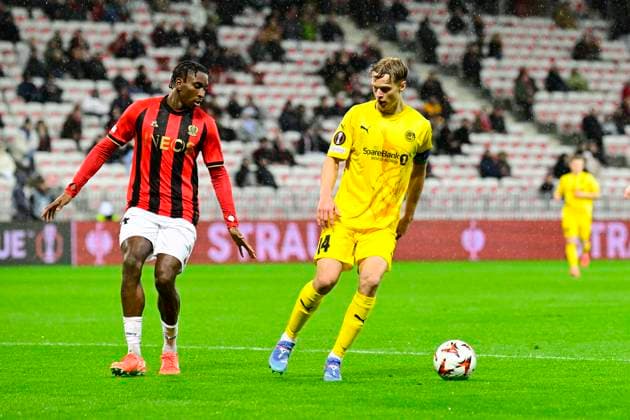 FOOTBALL : OGC Nice VS FK Bodo Glimt - UEFA Europa League - 30 01 2025 L OGC Nice recoit le FK Bodo Glimt Ã l Allianz Riviera dans le cadre de la huiteme journÃ e d UEFA Europa League. Ulrik Saltnes (FKBG) NiceFrance  Copyright: xWilliamxCannarellax