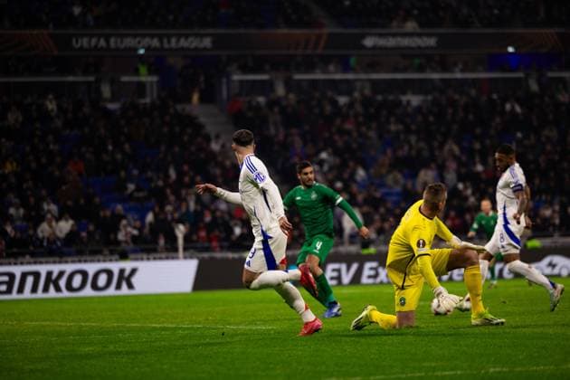 FOOTBALL : Olympique Lyonnais vs Ludogorets Razgrads - Europaligue - Groupama Stadium - Decines-Charpieu - 30 01 2025 Georges Mikautadze (69 Olympique Lyonnais) assists lors du match Olympique Lyonnais vs Ludogorests, UEFA Europa League, Groupama Stadium Ã Lyon, France LyonFrance  Copyright: xPaulinexFIGUETx xPSnewZx