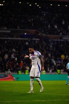 FOOTBALL : Olympique Lyonnais vs Ludogorets Razgrads - Europaligue - Groupama Stadium - Decines-Charpieu - 30 01 2025 Corentin Tolisso (8 Olympique Lyonnais) celebre son but lors du match Olympique Lyonnais vs Ludogorests, UEFA Europa League, Groupama Stadium Ã Lyon, France LyonFrance  Copyright: xPaulinexFIGUETx xPSnewZx