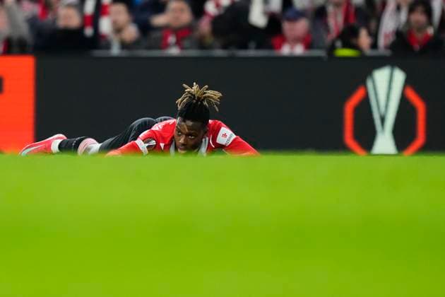 Bilder des Jahres 2025, Sport 01 Januar Sport Themen der Woche KW05 Sport Bilder des Tages Athletic Club v FC Viktoria Plzen - UEFA Europa League 2024 25 League Phase MD8 Nico Williams left winger of Athletic Club and Spain during the UEFA Europa League 2024 25 League Phase MD8 match between Athletic Club and FC Viktoria Plzen at Estadio de San Mames on January 30, 2025 in Bilbao, Spain. Bilbao Spain  Copyright: xJosexBretonx originalFilename:bretonhernandez-athletic250130_nprYY.jpg