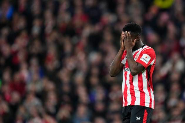 Athletic Club v FC Viktoria Plzen - UEFA Europa League 2024 25 League Phase MD8 Inaki Williams right winger of Athletic Club and Ghana lament a failed occasion during the UEFA Europa League 2024 25 League Phase MD8 match between Athletic Club and FC Viktoria Plzen at Estadio de San Mames on January 30, 2025 in Bilbao, Spain. Bilbao Spain  Copyright: xJosexBretonx originalFilename:bretonhernandez-athletic250130_npTCv.jpg
