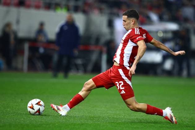 of Olympiacos in action against of Qarabag FK during the UEFA Europa League league phase matchdgy 8 soccer match between Olympiacos and Qarabag FK held at Stadium Georgios Karaiskakis in Piraeus, Greece, 30 January 2025. IMAGO ONE INCH PRODUCTIONS PIRAEUS Greece Copyright: xOnexInchxProductionsx 6449698