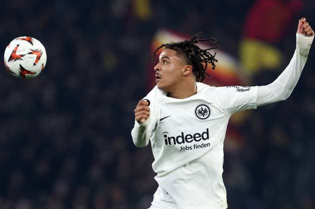 Rome, Italy 30.01.2025: Jean-Matteo Bahoya of Eintracht Frankfurt during the Uefa Europa League 2024-2025, football match between AS Roma vs Eintracht Frankfurt at Olympic Stadium in Rome.  Copyright: xMarcoxIacobucci IPAxSportx xipa-agency.netx xx IPA_53474175 IPA_Agency_IPA53474175