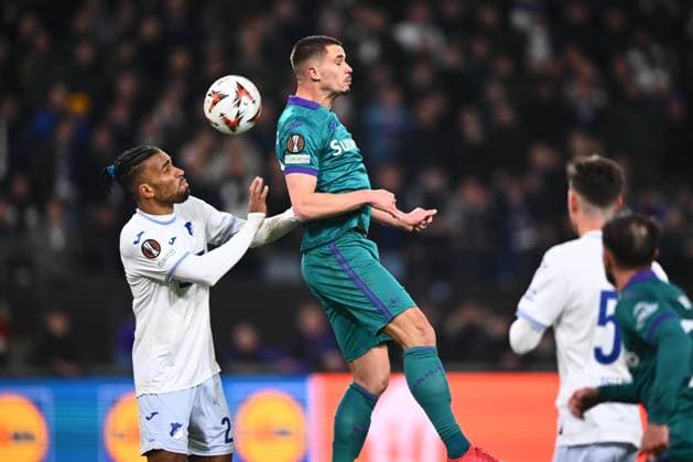 RSC Anderlecht v Hoffenheim - UEFA Europa League ANDERLECHT, BELGIUM - JANUARY 30 : during the UEFA Europa League 2024 25 League Phase MD8 match between RSC Anderlecht and Hoffenheim on January 30, 2025 in Anderlecht, Belgium, 30 01 2025 Anderlecht Belgium  Copyright: xGvgx