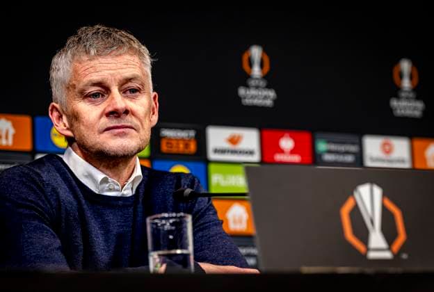 Besiktas JK trainer Ole Gunnar Solskjaer during te press conference after the match Twente Besiktas at the Grolsch Veste for the UEFA Europa League League phase Matchday 8 season 2024 2025 in ENSCHEDE, Netherlands on 30 january 2025, photo by Marcel van Dorst EYE4images Defodi 746 212299 Defodi-746