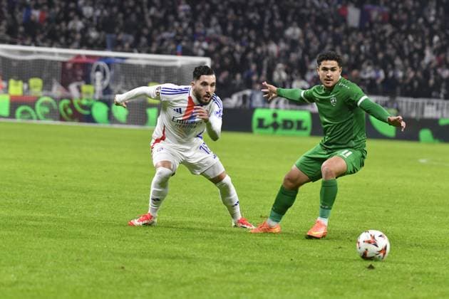 FOOTBALL : Olympique Lyonnais vs Ludogorets Razgrads - Europaligue - Groupama Stadium - Decines-Charpieu - 30 01 2025 Rayan CHERKI forward of Olympique Lyonnais during the UEFA Europa League, league phase football match between Olympique LYONNAIS OL and Ludogorets Razgrads at the Groupama Stadium in Decines-Charpieu, France, on January 30, 2025.  Copyright: xMourad_ALLILIx