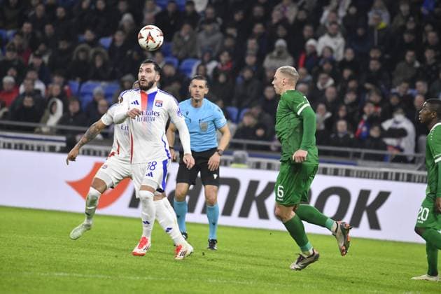 FOOTBALL : Olympique Lyonnais vs Ludogorets Razgrads - Europaligue - Groupama Stadium - Decines-Charpieu - 30 01 2025 Rayan CHERKI forward of Olympique Lyonnais during the UEFA Europa League, league phase football match between Olympique LYONNAIS OL and Ludogorets Razgrads at the Groupama Stadium in Decines-Charpieu, France, on January 30, 2025.  Copyright: xMourad_ALLILIx